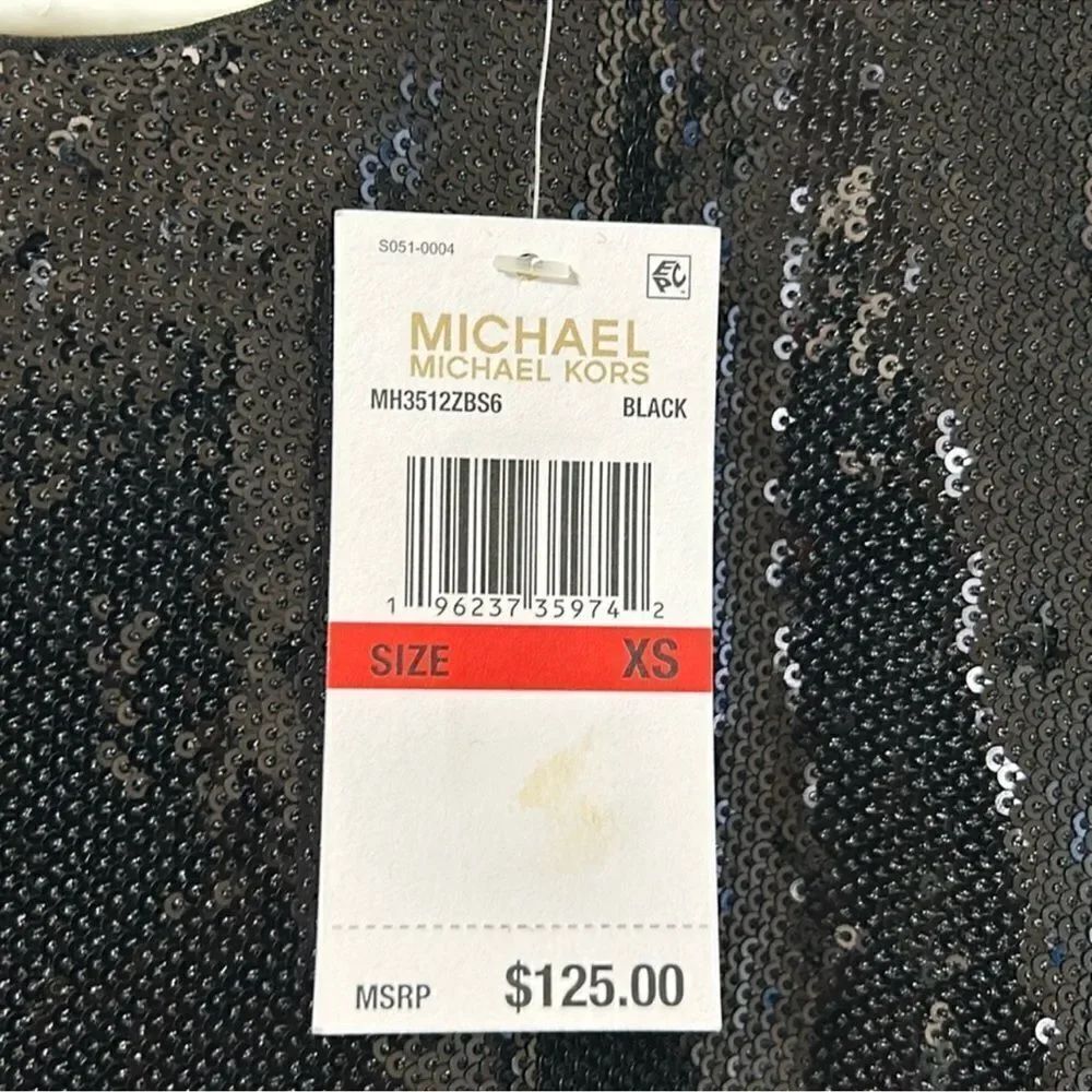 Michael Kors Black Sequins Top/Blouse(Size XS) - Picture 8 of 8